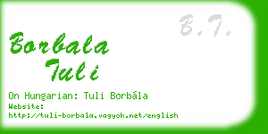 borbala tuli business card